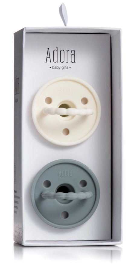 Classic // Vanilla - Graphite Adora Pacifier Set