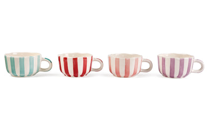 Ceramic Purple Cappuccino Cup, 2.9 x 3.9 Inches