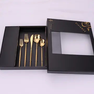Morne 20 Pc Flatware Set with Matte Handles, Service For 4